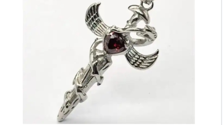 angel wing sword pendant